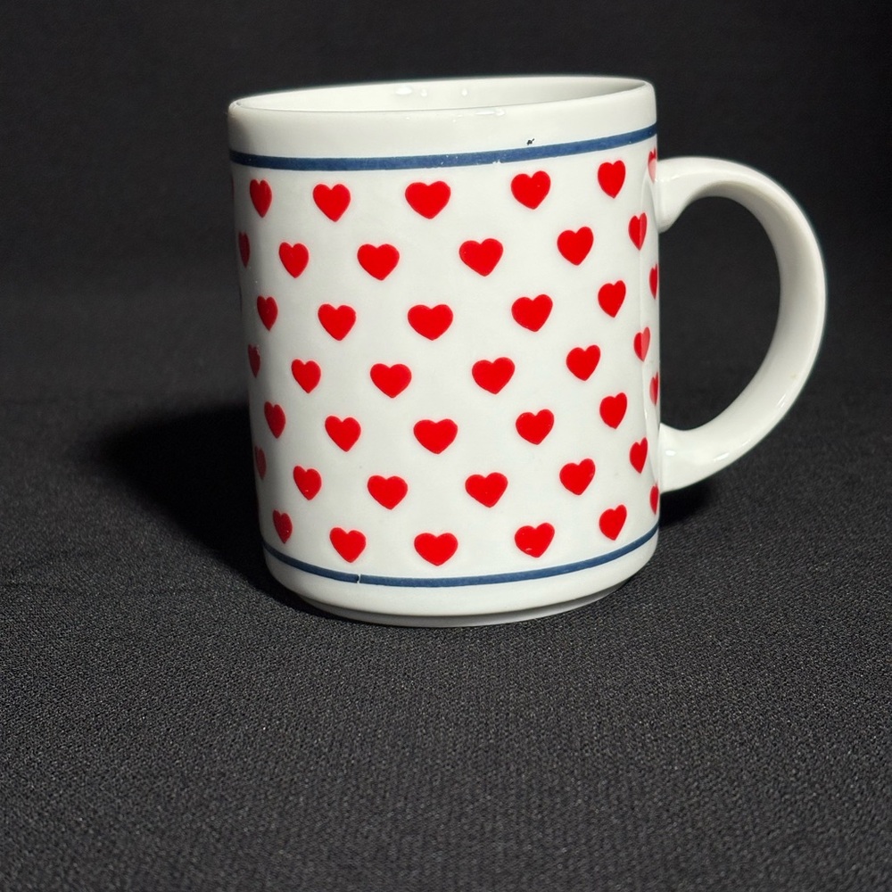 Charming Heart Mug - Red and White